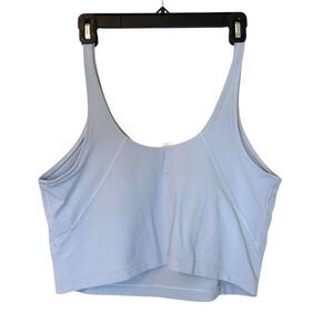 Lululemon Align Light Support Cropped V-Neck Yoga Chambray Tank Top Size 14